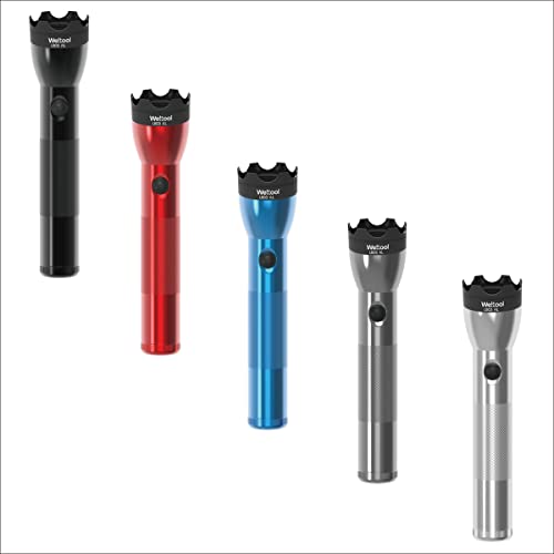 Weltool LB03 AL Tactical Cap Strike Crenulated Bezel Upgrade Compatible with Maglite C or D or ML300 Models