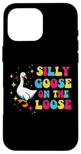 Goose Silly On The Loose Groovy ���g�� ���� ���f�B�[�X �����Y �L�b�Y �X�}�z�P�[�X iPhone 16 Pro Max �p