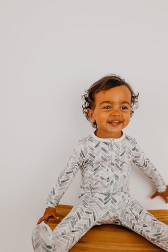 Image of Copper Pearl Zip-Up Footie Baby Pajamas - Soft Newborn Onesies for Boys & Girls, Tag-Free with Two-Way Zipper Baby Sleepers for Newborn - 24 Months, Alta