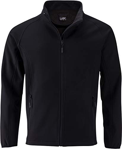 James & Nicholson Herren Jacke Men's Promo Softshell Jacket JN1130, Gr. Large, Schwarz (Black/Black)