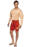 Smiffys, Herren Baywatch Rettungsschwimmer Kostüm, Muskelbrust und Angesetzte Shorts, Größe: L, 36584