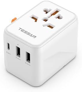 Universal Travel Adapter, TESSAN International Plug Adaptor with ...
