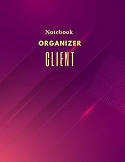 Client Notebook Organizer: Perfect Book organizer for Record Data Client list to keep track Customer information profile about guest or patient : Colorful modern abstract theme