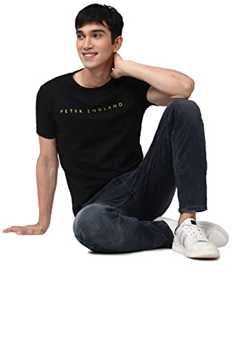 Image of Peter England Men's Solid Slim Fit T-Shirt