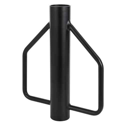 12LB Fence Post Rammer - T-Post & U-Post - 17 Inch Steel Rammer Hand Hole Digger Tool for Metal, Wooden, Garden Posts, Farm, Yard, Sign Installation,Black