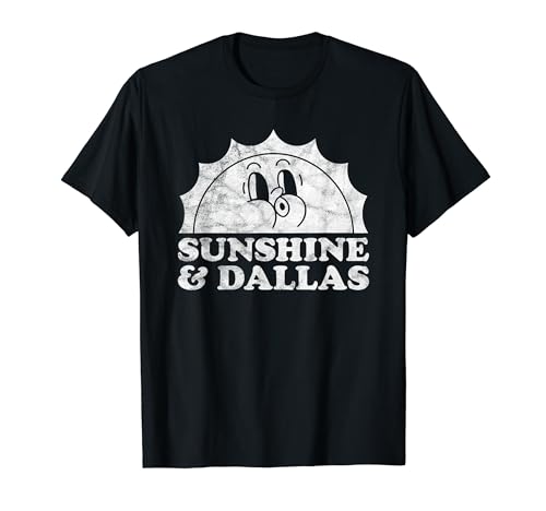Sol retro vintage de Sunshine y Dallas TX Texas Camiseta