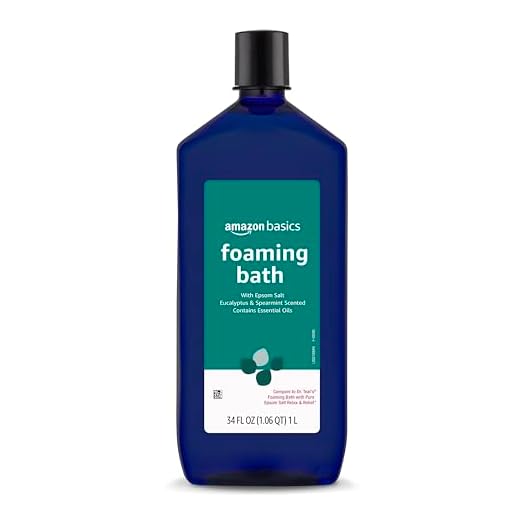 Amazon Basics Eucalyptus & Spearmint Scented Foaming Bath with Essential Oils, 34 Fl Oz (Pack of 1) (Previously Solimo)