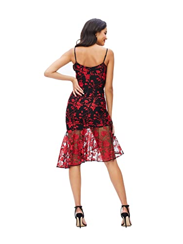 Image of Dress The Population Womens Cantrelle Sweetheart Neckline Bodycon Asymmetrical Ruffle Hem DressDress