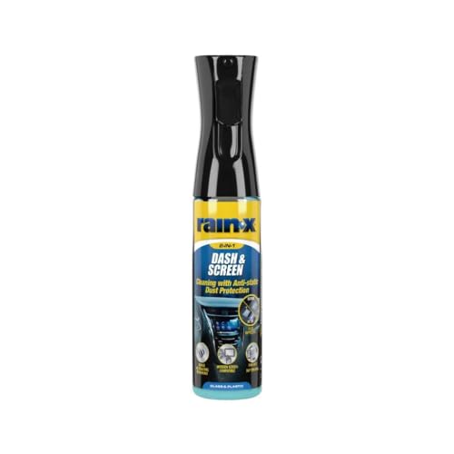 Rain-X Dash & Screen Cleaner & Protectant - Streak-Free & Grease-Free Cleaning for Glass, Plastic & Screens - Anti-Static Effect Repels Dust - Odour Neutralizing Technology for Fresh Interior - 300ml