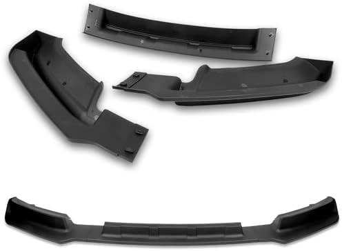 3 Pieces STP-Style Unpainted Black Front Bumper Lip Spoiler Splitter Side Body Kit Trim Protection Compatible with 2015-2017 Ford F-150 F150 Truck, 2016