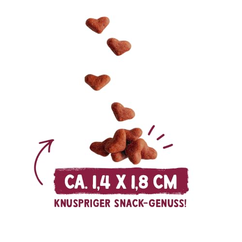 Sammy´s Herzensbrecher | Fein gebackene Snacks für Hunde | Schonend im Ofen gebacken | Mit Rote Bete & Löwenzahn | Reich an Geflügel | ohne Zuckerzusatz | Trainingssnack | 1 x 800 g