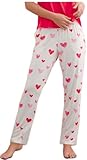 Womens Galentines Day Hearts Lounge Pajama Pants Bow Tie Love Heart Pajamas Sleep Pj Pants Sweatpants Pjs Bottoms Jammies