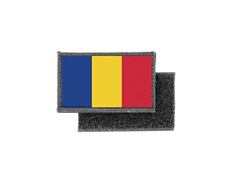 Akachafactory Toppa Bandiera Romania Ricamata - 5x8 Cm - Applique Stoffa - 2