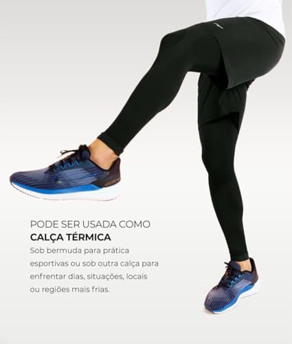 Calça Legging Masculina Fitness Sem Costura, Alta Elasticidade, Poliamida e Elastano (BR, Alfa, M, R