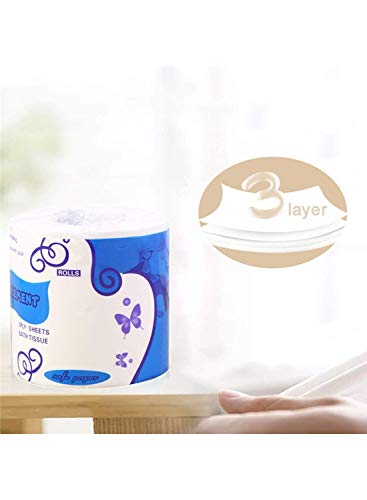 Silky & Smooth Soft Professional Series Premium 3-Ply Toilet Paper, Home Kitchen Toilet Tissue, Soft, Strong and Highly Absorbent Hand Towels for Daily Use (10 Rolls)