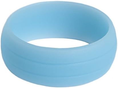 Strong Side Sports Silicone Wedding Ring for Men Double-Debossed Athletic Band Design – Black, Gray, Red, Blue