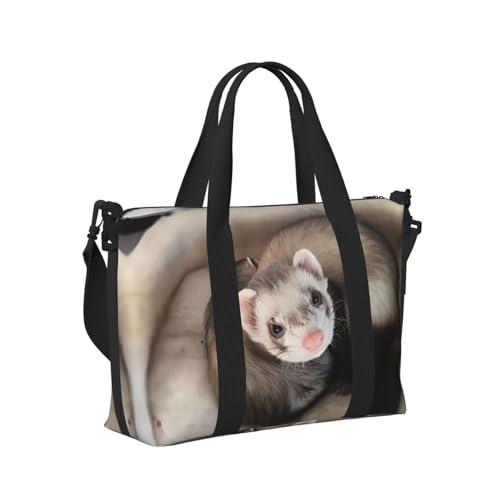 Bolsa de hombro de gran capacidad con hurones: ligereza y espacio unisex para viajar 3