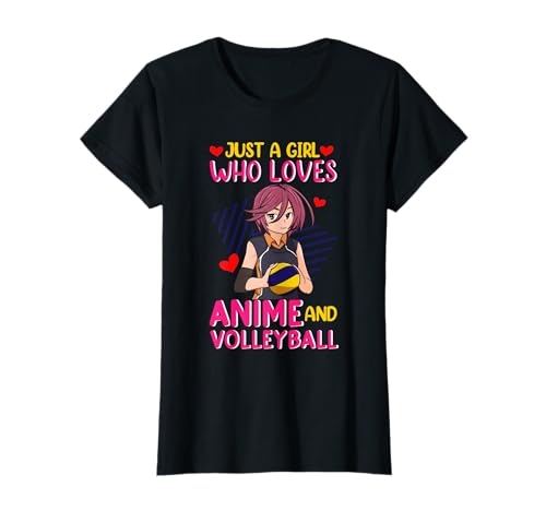 Just A Girl Who Loves Anime and Volleyball - Kawaii T-Shirt