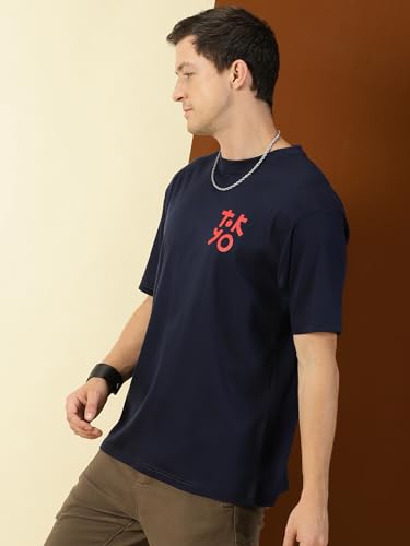 Image of Thomas Scott Men's | Graphic | Half Sleeve | Oversized Fit | 100% Cotton | Crew Collar | Casual Tshirt