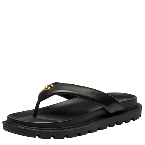 COACH Brynn Leather Thong Sandal