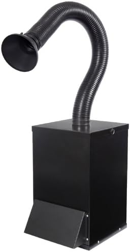 Salon Pure Air I Portable Air Purifier for Nail Salons , Three-Stage Source Capture System for Chemical Fume Removal, Black