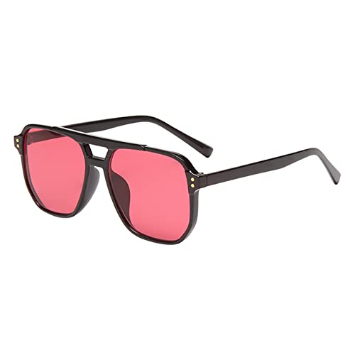GAOXIN Retro Fashion Street Shooting Box Sunglasses Outdoor Vacation Sunshade Sunglasses (Color : E, Size : Medium)
