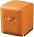 ALIAOFORZ Podnóżek do salonu | korytarz | mały podnóżek ze sztucznej skóry wysokiej jakości miękki wyściełany stołek (dostępne kolory), pomarańczowy, 40 cm x 40 cm x 42 cm