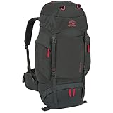 Highlander Rucksack Rambler, Neu, 44-Liter-Rucksack, Schwarz-Rot -