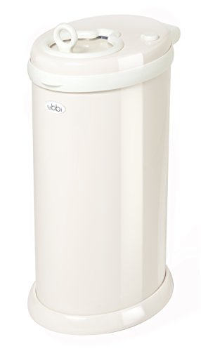 Image of Ubbi Steel Diaper Pail, Odor Locking, No Special Bag Required, Award-Winning, Registry Must-Have, Ivory