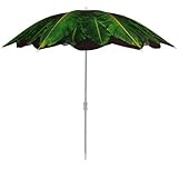Bayside21 6.5ft Outdoor Beach Umbrella with Tilt,Sand Anchor and UV50+ Sun Protection, Lightweight & Portable, Perfect for Beach, Camping, Sports, Pool,Gardens and Balcony, Banana Leaf