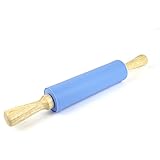 Remeel Silicone Rolling Pin for Baking Non-stick Rolling Pin Dough Roller Wooden Handle Kitchen Accessories Pastry Roller