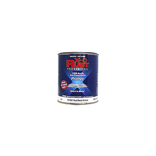 Metal Primer, Water-Base, Red, 1 Qt.