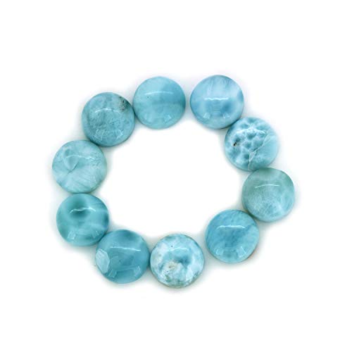Larimar naturel bleu ciel perle cabochon pour bijoux précieux