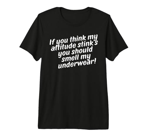 Offensive Attitude Quote with Crude Humor Men's Premium Tri-Blend T-Shirt, Black, Large