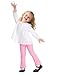 ZUEMET 3 Pack Toddler Girl Flare Pants Baby Girls Ribbed Leggings Infant Bell Bottoms Clothes Size 4T Black+White+Pink