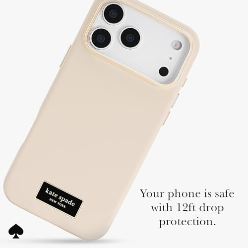 Image of kate spade new york iPhone 17 Pro Max Case - Compatible with MagSafe - Designer Phone Case - Icon Perfect Beige