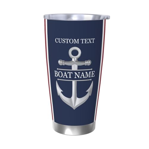 Personalized Nautical Anchor Stainless Steel Tumbler Mug