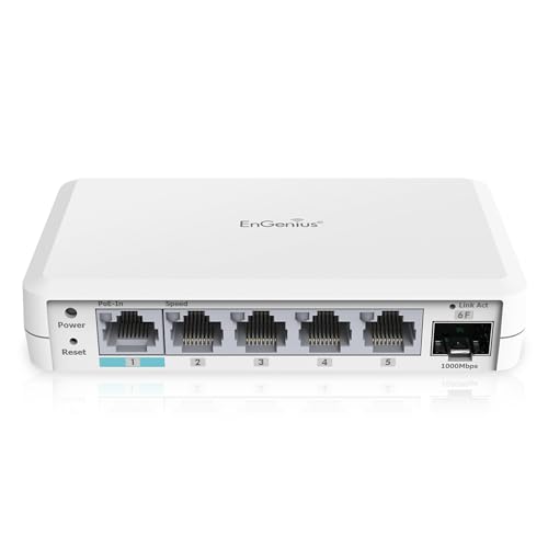Image of EnGenius Cloud Managed EXT1106 5-Port Gigabit Switch Extender and 1 SFP Slot