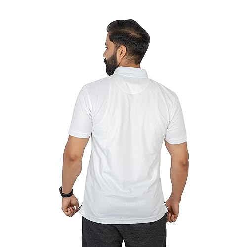 Image of VELOREX Men's Tshirts Polyester Solid Half Sleeves Sports Regula Fit Polo T Shirt for Men