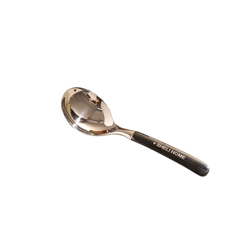 Cuillère de table inox noir pour dîner soupe et porridge du quotidien