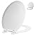 Elongated Toilet Seat Angol Shiold Quiet-Close Molded Wood Toilet Seat with Non-Slip Adjustable Hinges, Anti-Pinch Bumpers, Easy Install & Clean?White, Elongated 18.5''?