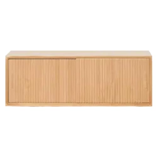 Armoire murale suspendue multicouche en bois noble à porte coulissante design