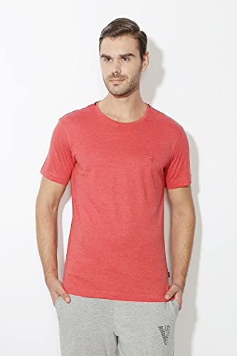 Image of Van Heusen Men Cotton Regular Athleisure Smart Tech T-Shirt - Easy Stain Release, Anti Stat, Ultra Soft