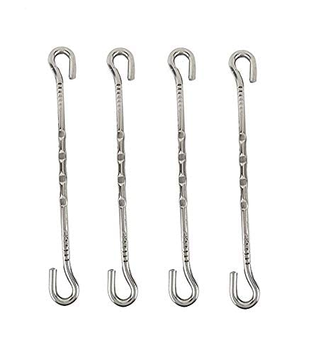 PMW - Zula Accessories for Hammock & Porch Swings - Heavy Duty Stainless Steel Link Rods for Hanging Chair, Jhula, Swing Chain - Rust-Proof Connectors (Pack of 4, Silver)-image-31