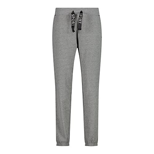 Melange Stretch Fleece Long Pant con Logo On The Laces Girl 50 Fumo Mel.