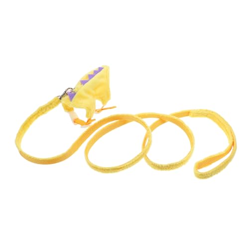 ifundom Small Pet Harness Leash Dinosaur Theme Traction Rope for Squirrel Rabbit Hamster Safe and Comfortable Walk