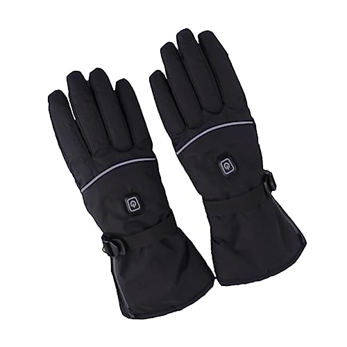 Yardwe 1Pair Winter Electric Heated Gloves Rechargeable Thermal Gloves for Skiing Outdoor Sports Design Comfortable Fit Not Included Battery