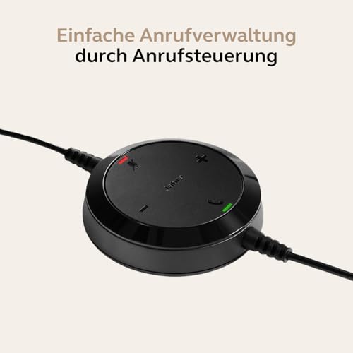 Jabra Evolve 20 MS Stereo Headset - Microsoft zertifizierte Kopfhörer für VoIP Softphone mit passivem Noise-Cancelling - USB-Kabel mit Anrufsteuerung - Schwarz – Bild 4