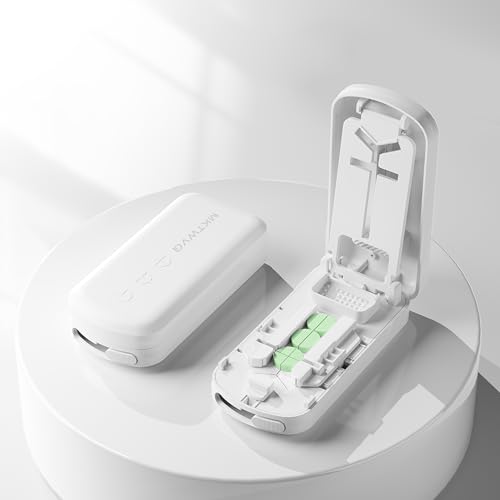 Image of Pill Cutter for Small Pills, Pill Splitter for Tiny Pills - Precisely Cuts into 1 /2, 1 /3, 1 /4 | Portable & Easy-Grip Design