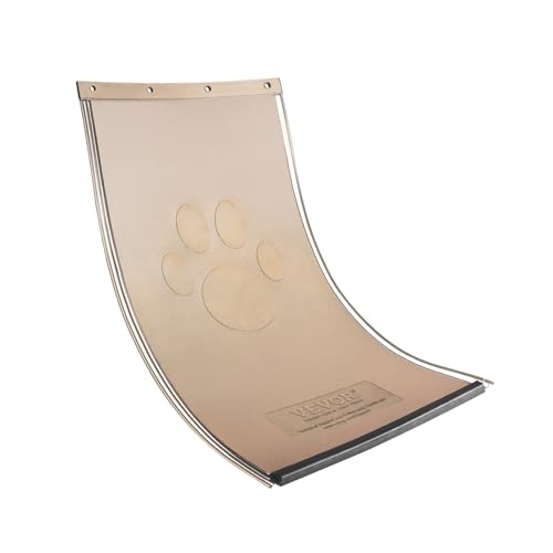 VEVOR Ersatzklappe für Haustiertür, kompatibel mit (VEVOR) Haustiertüren, 260,4 x 412,8 mm, langlebigere wetterbeständige verdickte PVC-Ersatzklappe für Hundetür mit langem Magnetstreifen (L)